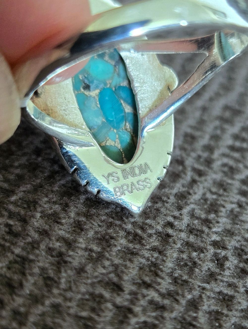 Shivam Oval Shaped Blue💙 Copper Turquoise Statement Ring💍 - NWT - Picture 12 of 16